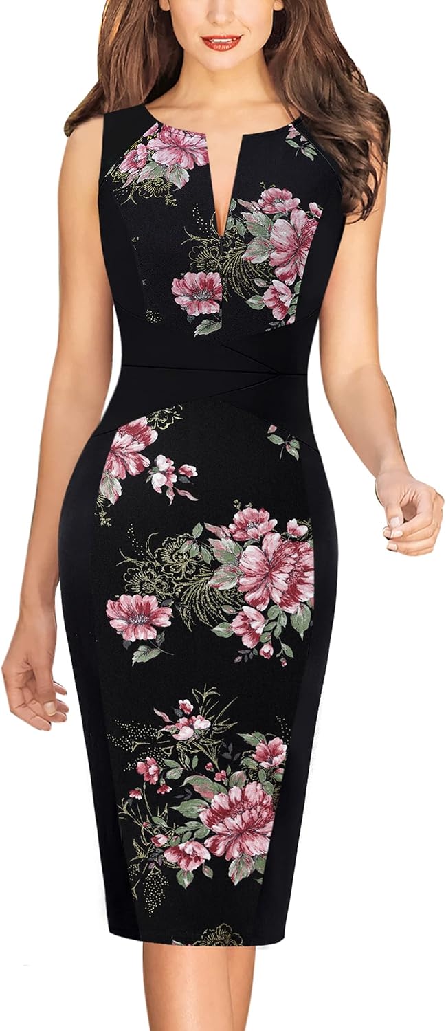 Elegant Slim Front Zipper Sheath Dress for Women by VFSHOW