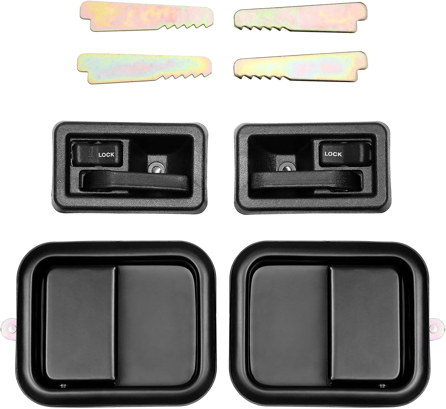 Door Handle Set for Jeep Wrangler YJ TJ - Easy Installation & Durable