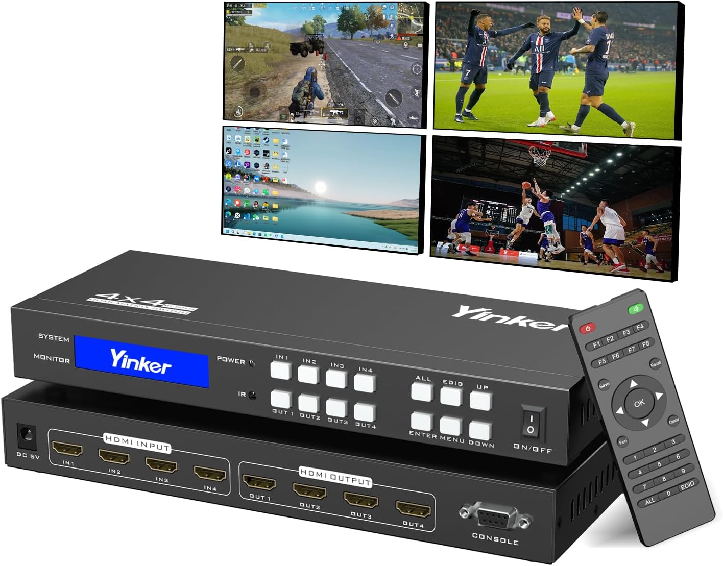 4K HDMI Matrix Switch 4x4 for Seamless Display Control