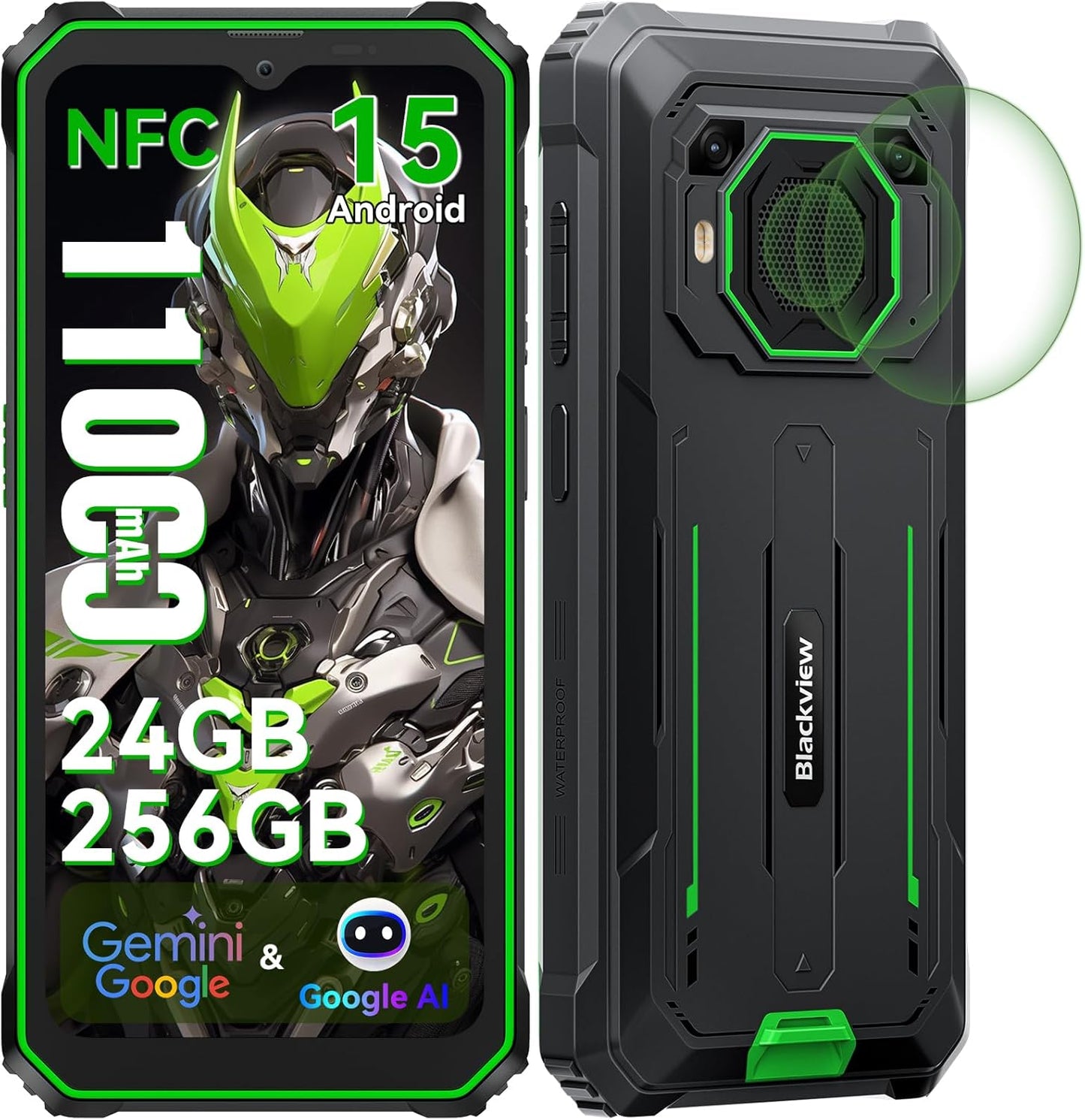 Blackview Rugged Phone BV6200Plus with 98dB Speaker and 11000mAh