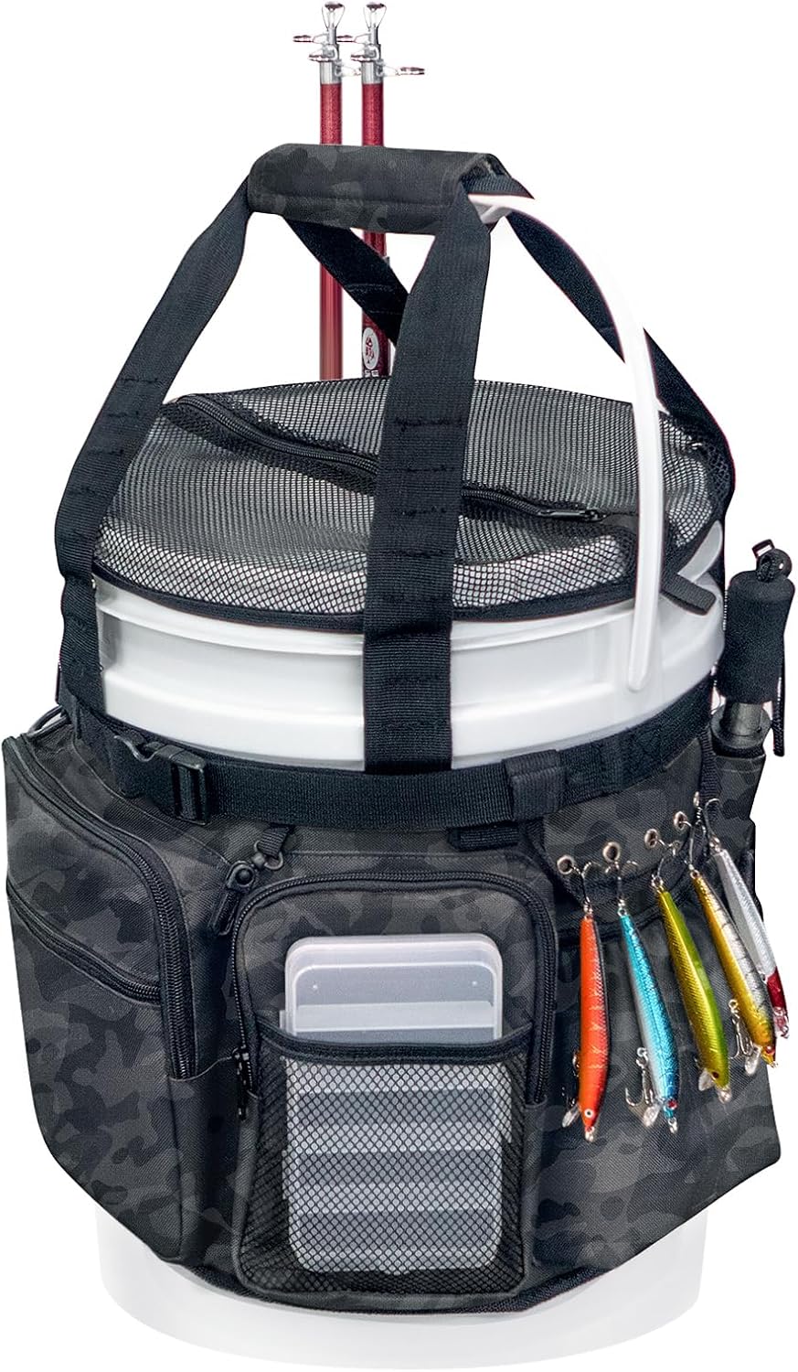 Ultimate Fishing Gear Organizer - Bucket Cover Included!