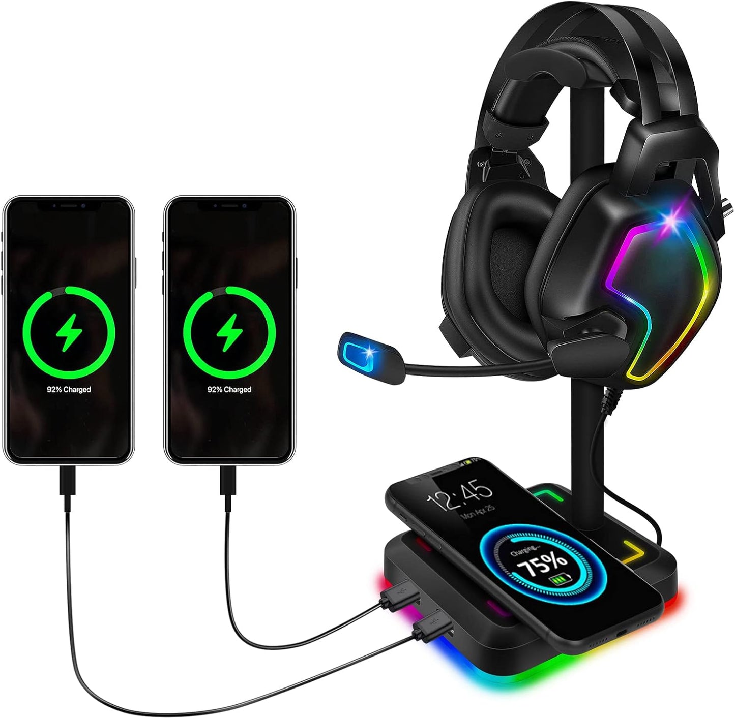 Wireless Gaming Headset Stand with Charging Pad