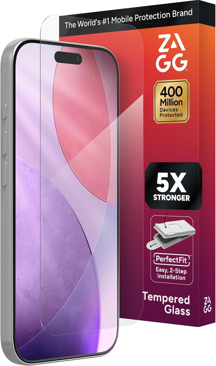 ZAGG Glass Elite Screen Protector for iPhone 17 Pro - 5X Stronger