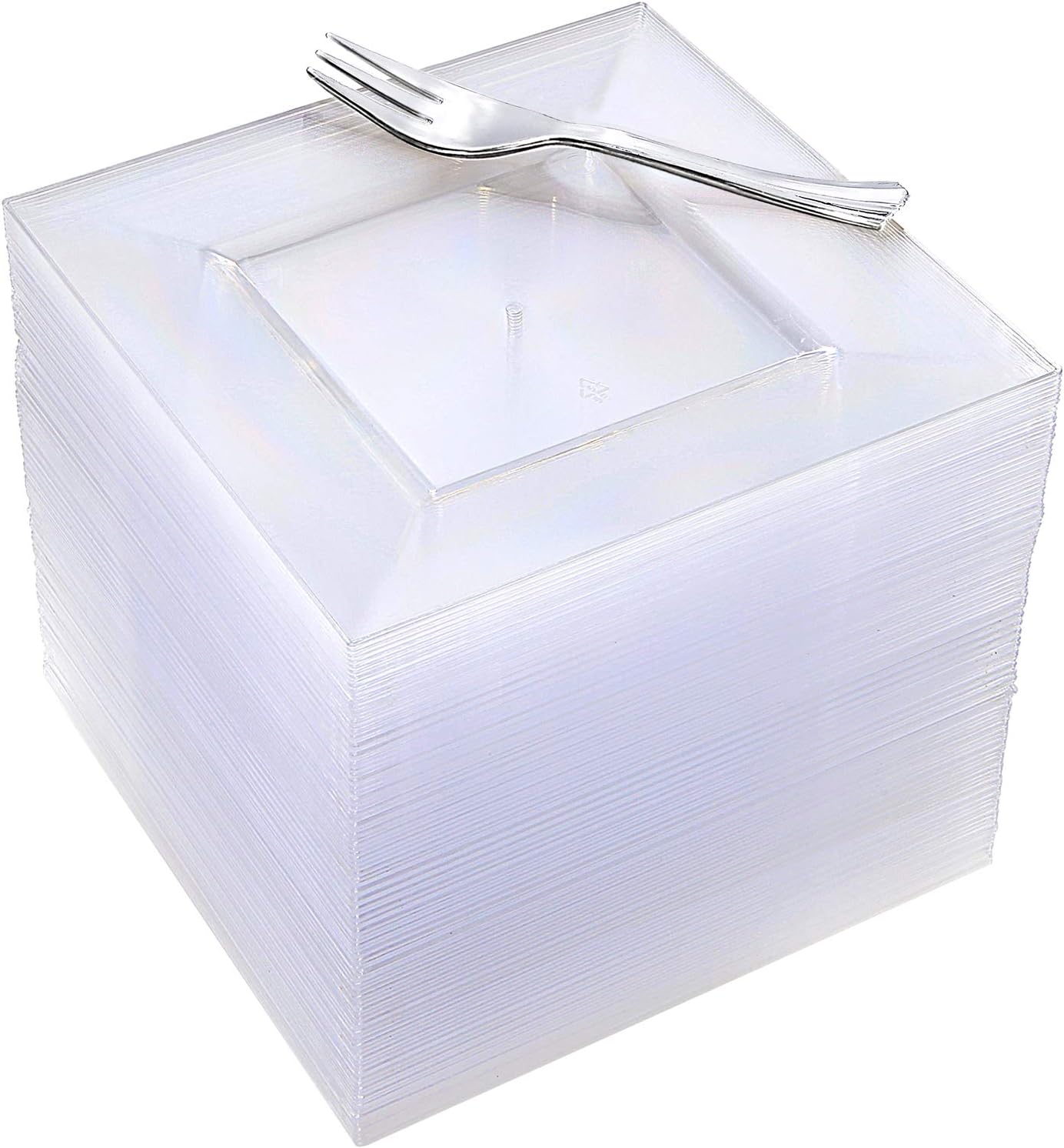 Clear Dessert Plates and Silver Forks Set for Every Occasion