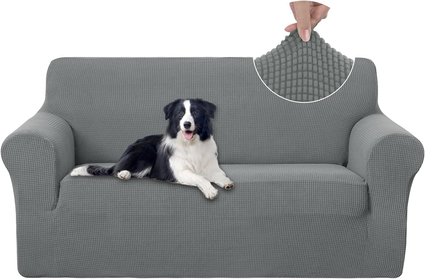 U-NICE HOME Oversized Stretch Loveseat Couch Cover for Pets
