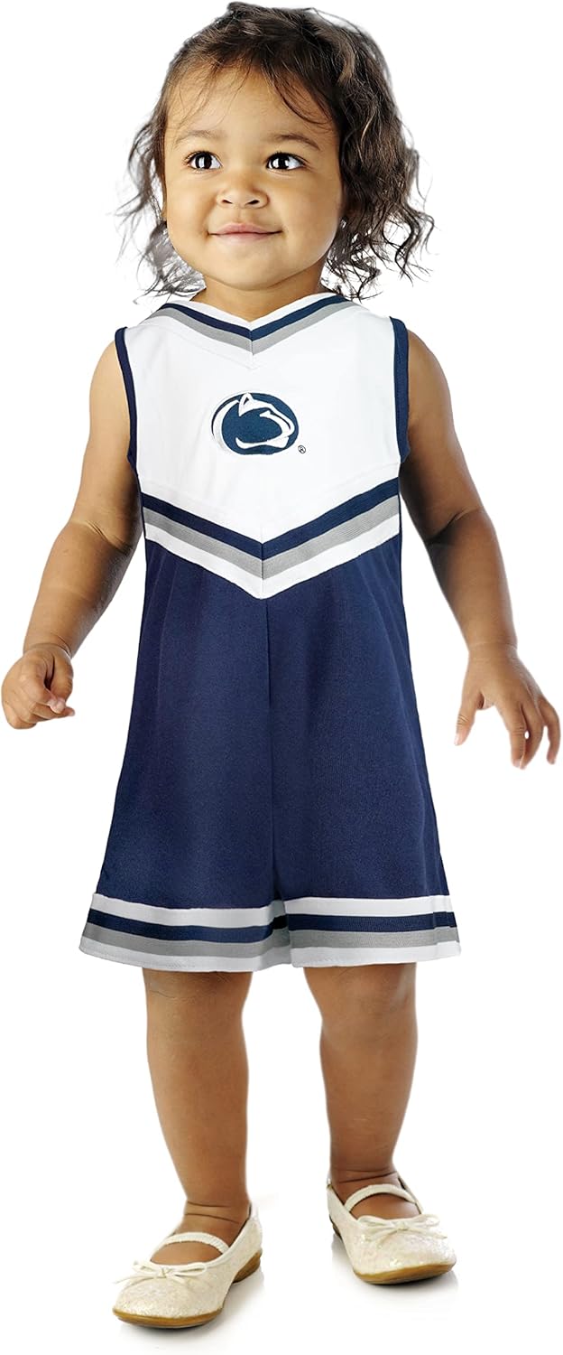 Little King NCAA Toddler Girls Cheer Jumper Dress for Gametime