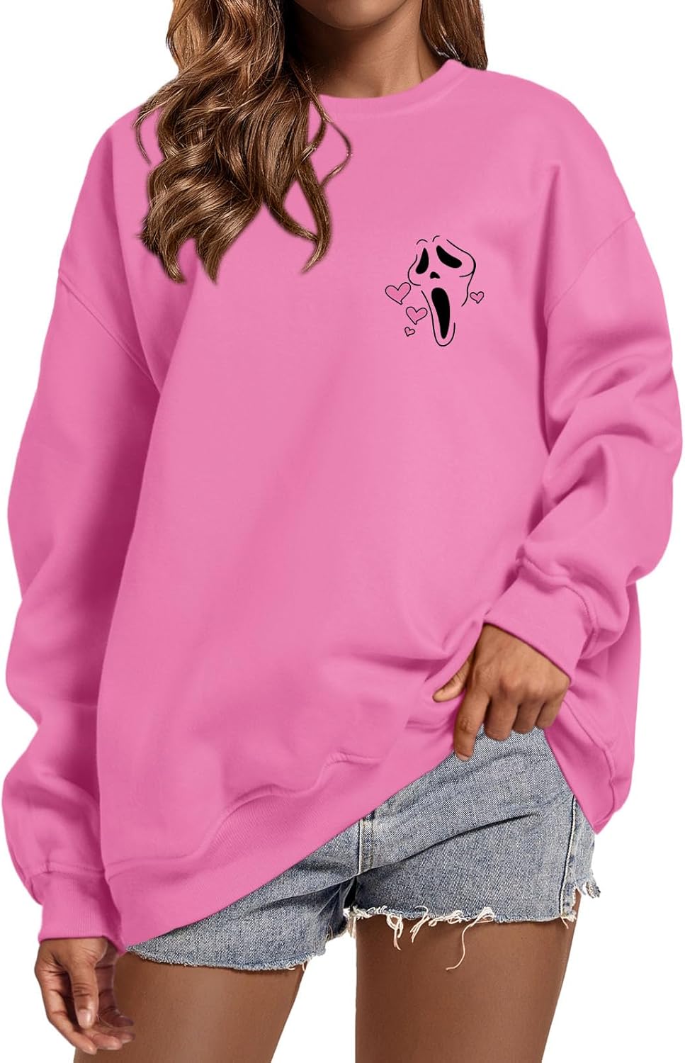 Ghostface Graphic Halloween Sweatshirt by Bobeutou