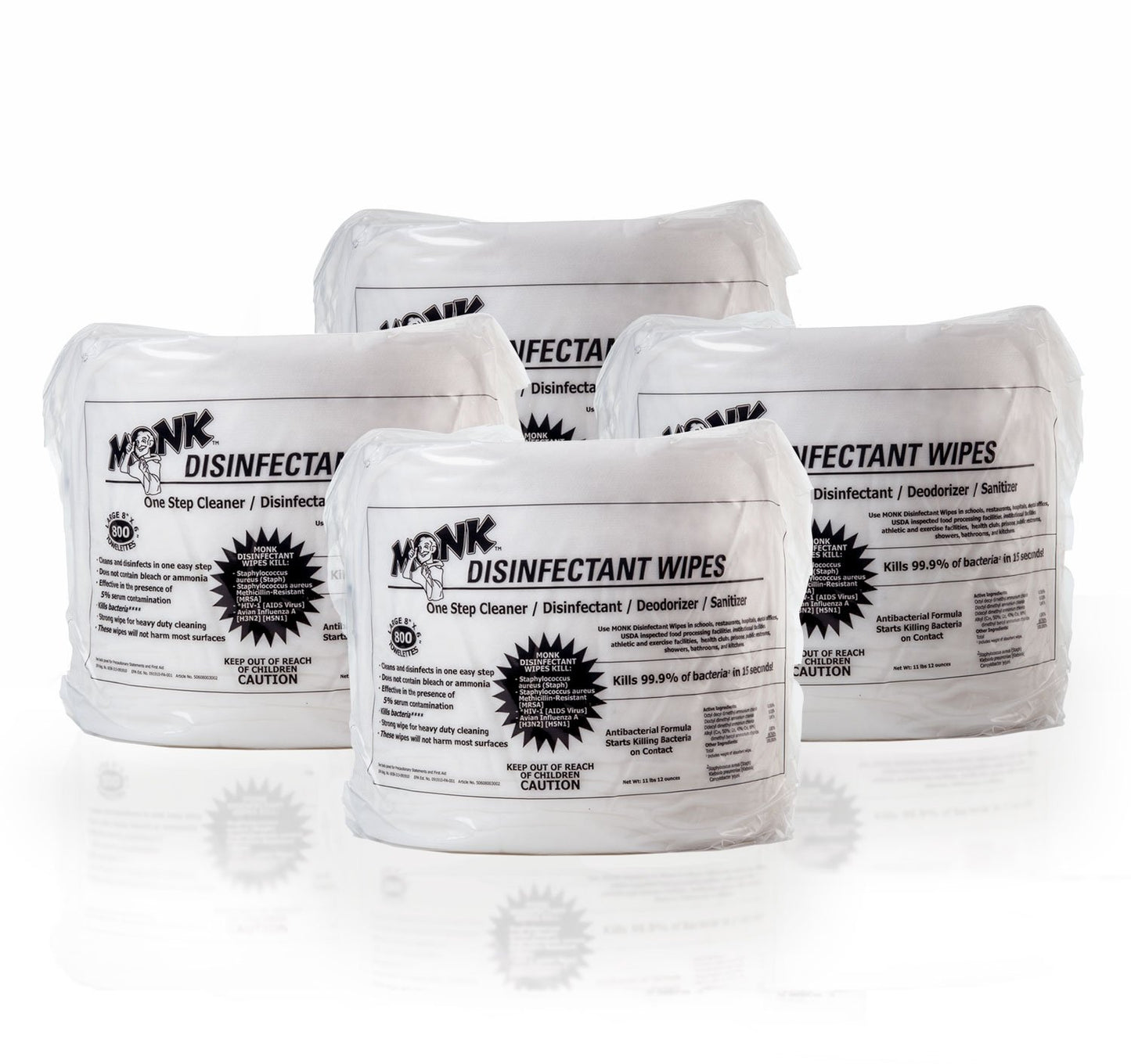 Monk Disinfecting Gym Wipes 800 Count for Effective Cleaning