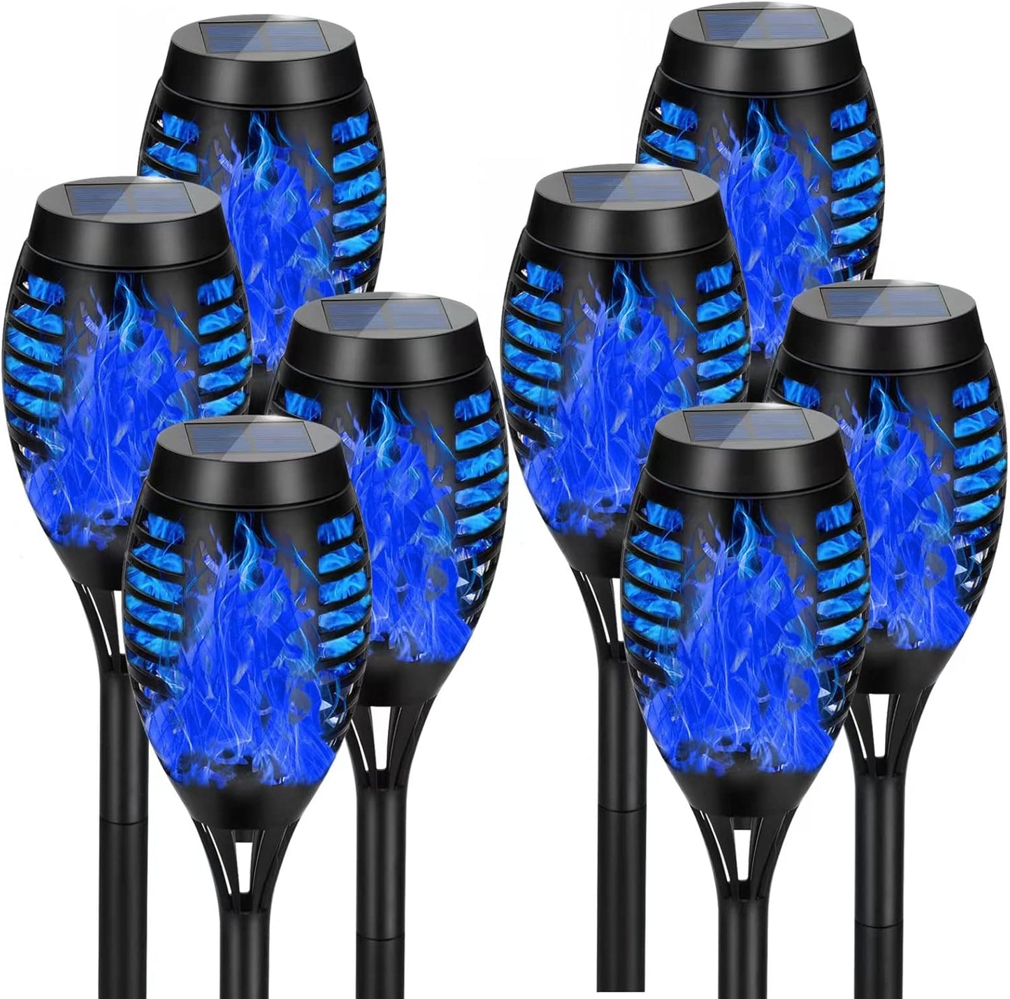 Solar Lights Outdoor Waterproof with Flickering Flame Effect