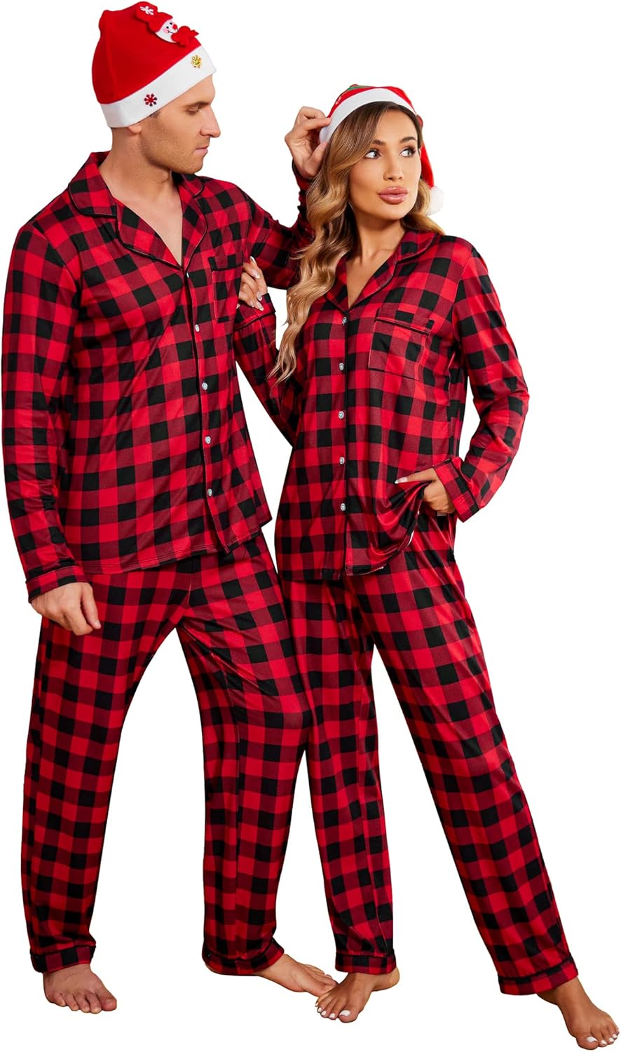 Ekouaer Christmas Family Matching Pajamas for Festive Fun