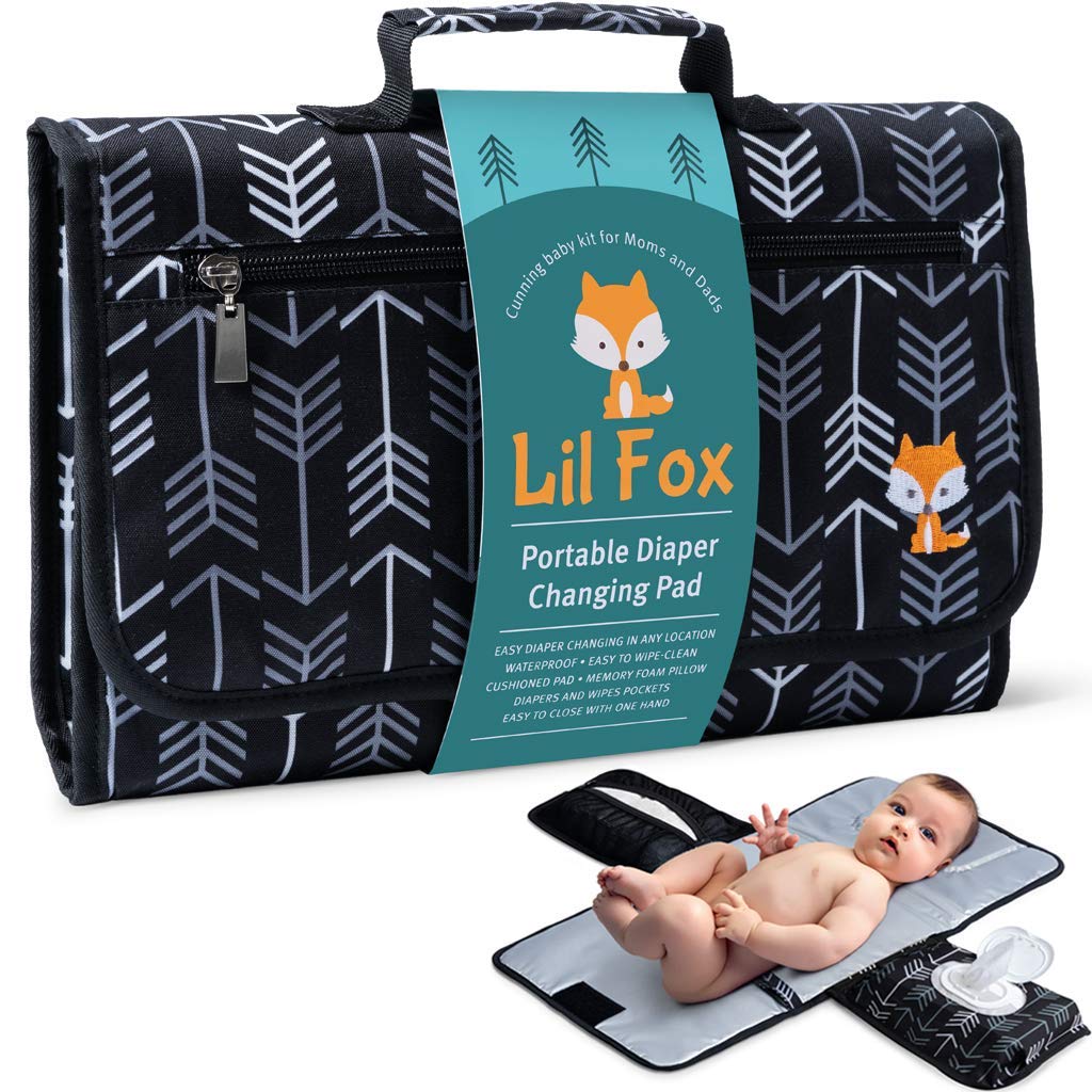 All-in-One Travel Changing Pad - Waterproof & Portable - Lil Fox