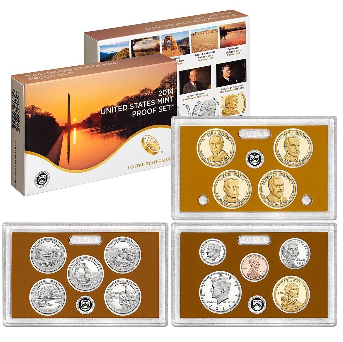 2014 S U.S. Mint 14-Coin Clad Proof Set with OGP & COA