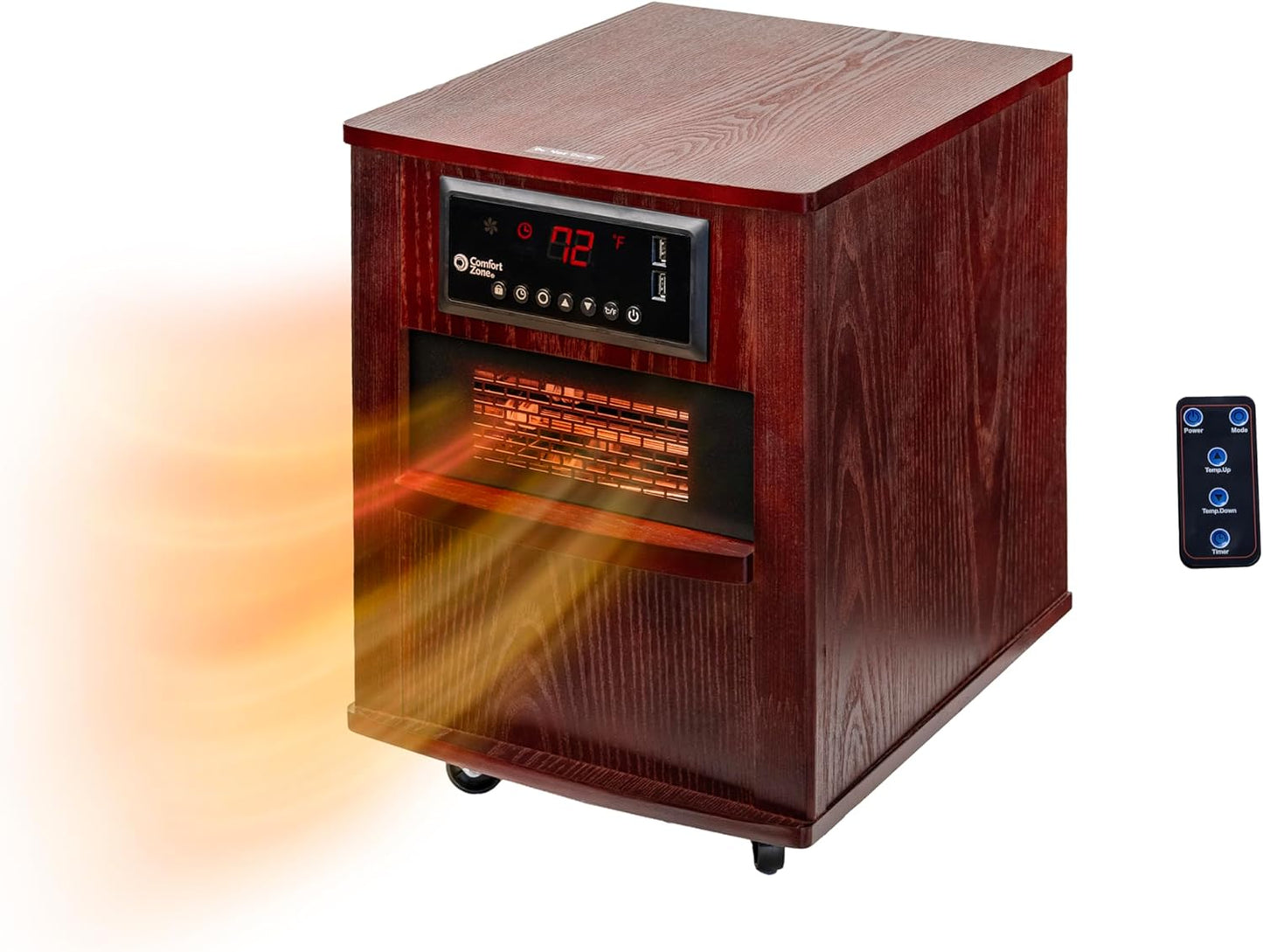 Cozy & Convenient: 1,500W Infrared Heater with Remote