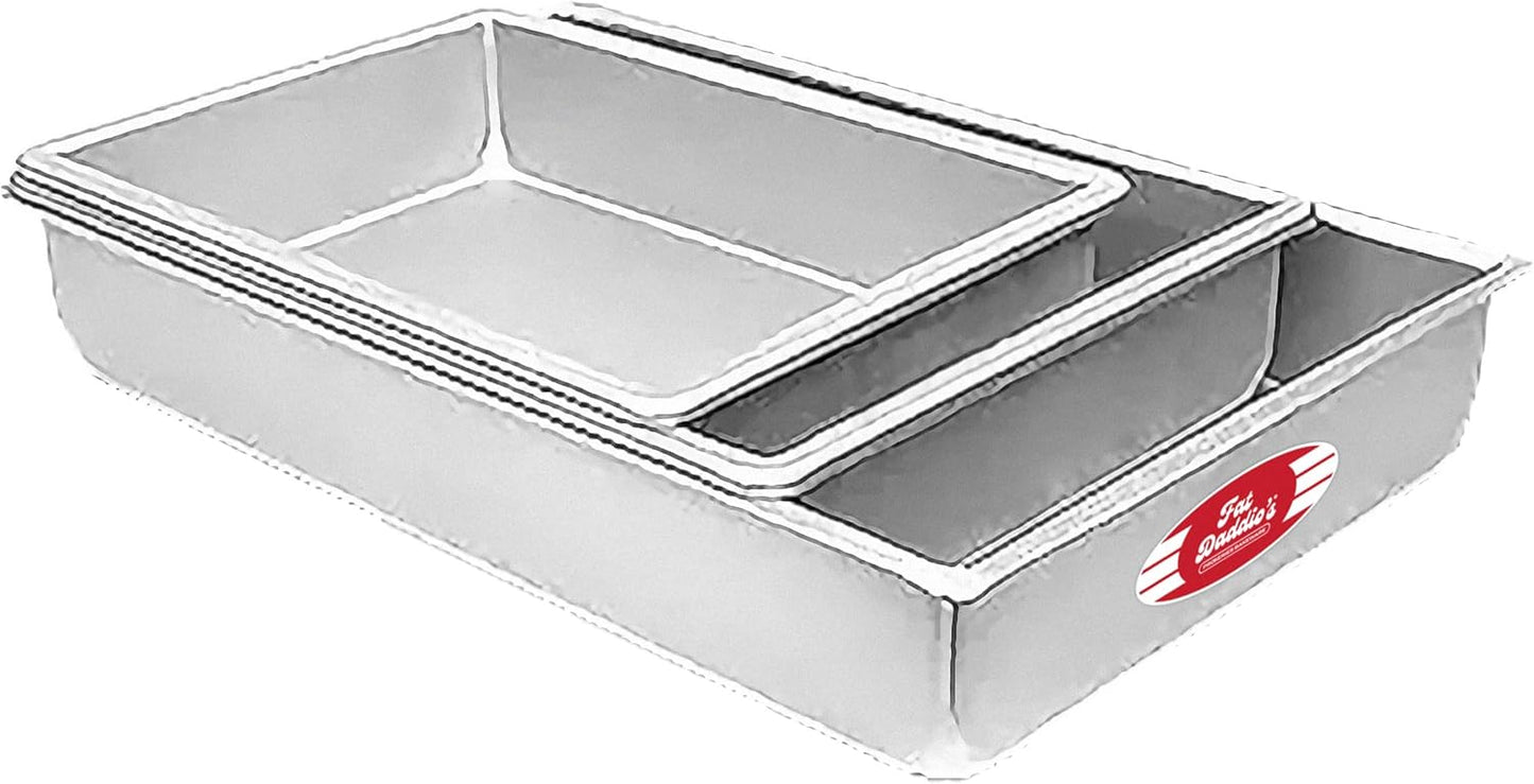 Fat Daddio's 3-Tiered Odd Sheet Cake Pan Set for Perfect Baking