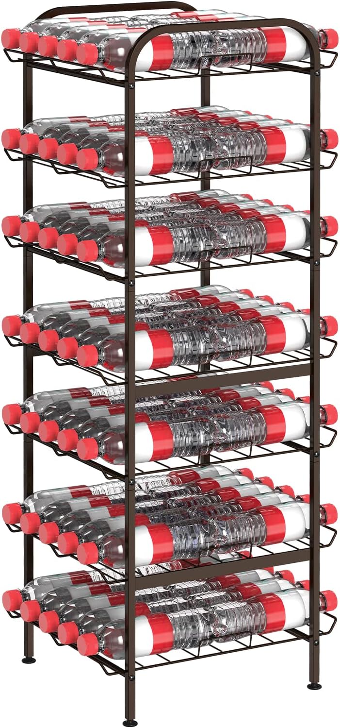 smusei Water Bottle Organizer 7 Tier Vertical Metal Rack