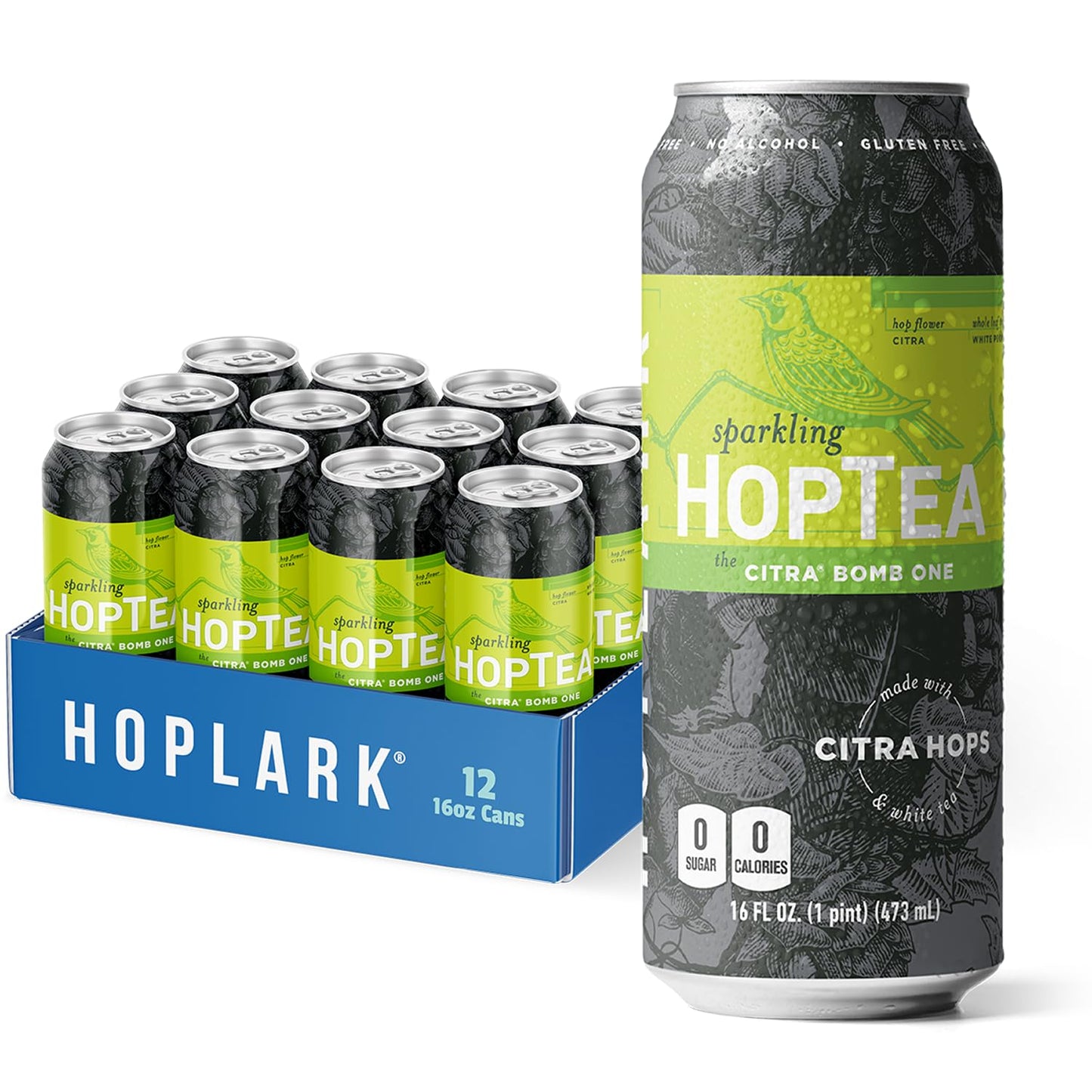 HOPLARK Sparkling HopTea Citra Bomb One - Bold Herbal Flavor