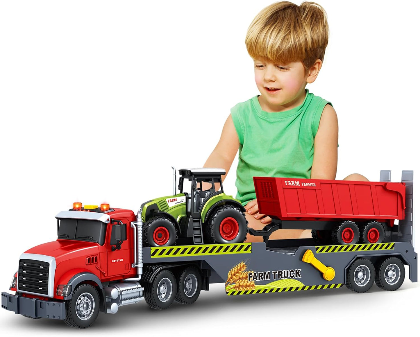 Toddler Boy Toys 21 Inch Truck with Lights and Sounds for Kids