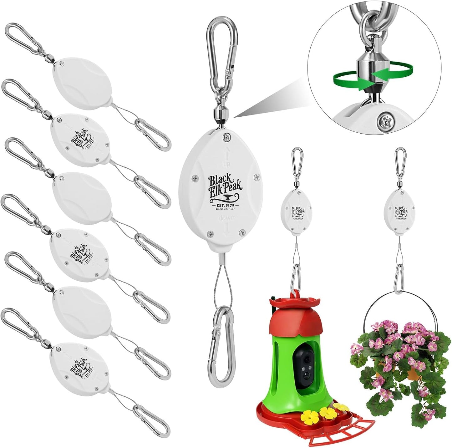 Heavy Duty Plant Pulleys for Hanging Plants and Bird Feeders