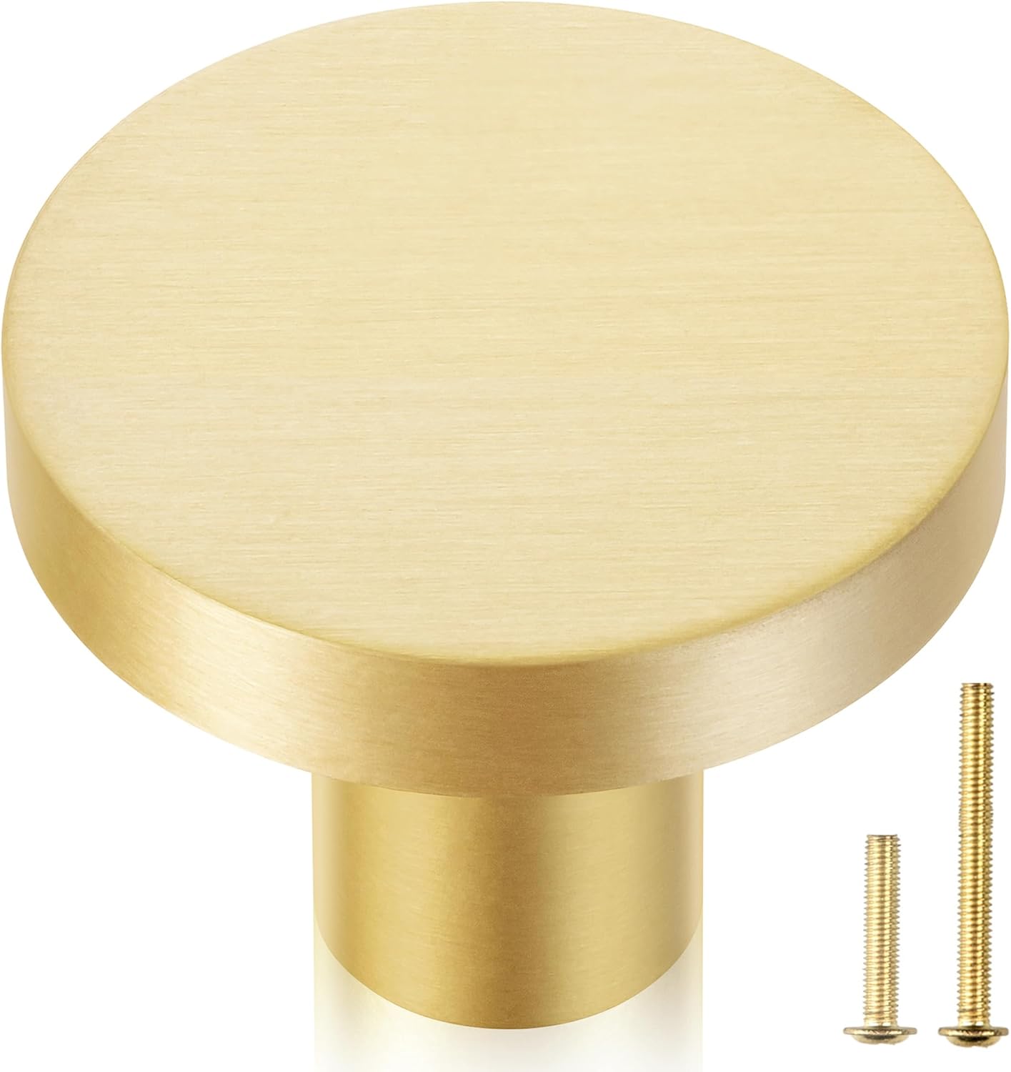 QOGRISUN 25-Pack Solid Brass Cabinet Knobs for Modern Elegance
