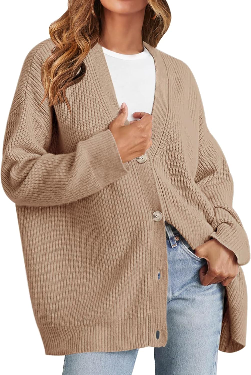 MEROKEETY Women's Oversized Cardigan Sweater for Fall 2025