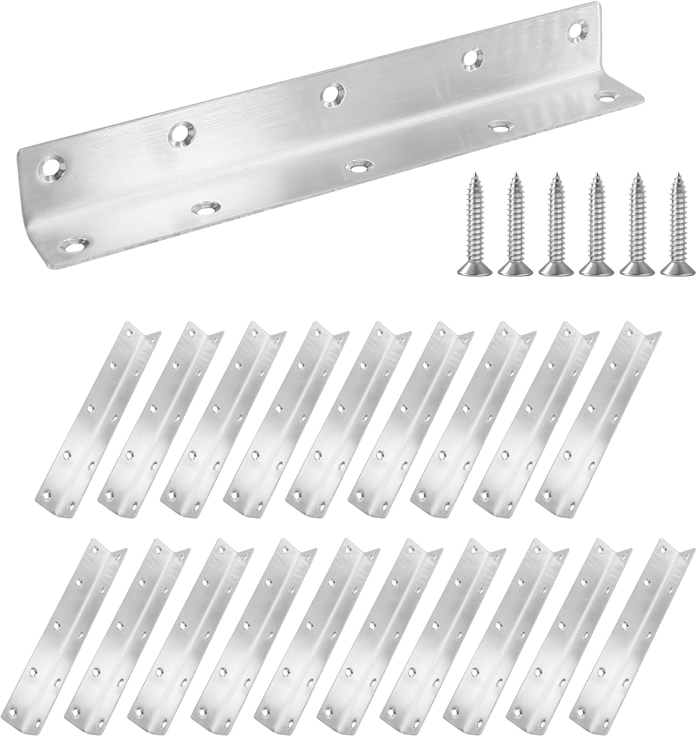 Heavy Duty Corner Brace L Bracket for Shelves - 20 Pack