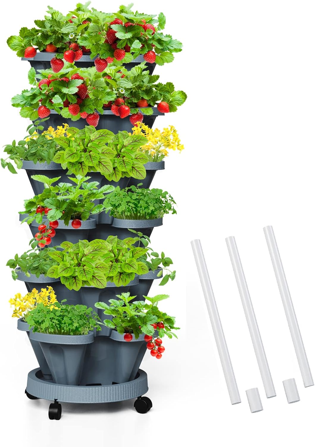 Strawberry Vertical Planters Tower Garden for Indoor & Outdoor Use