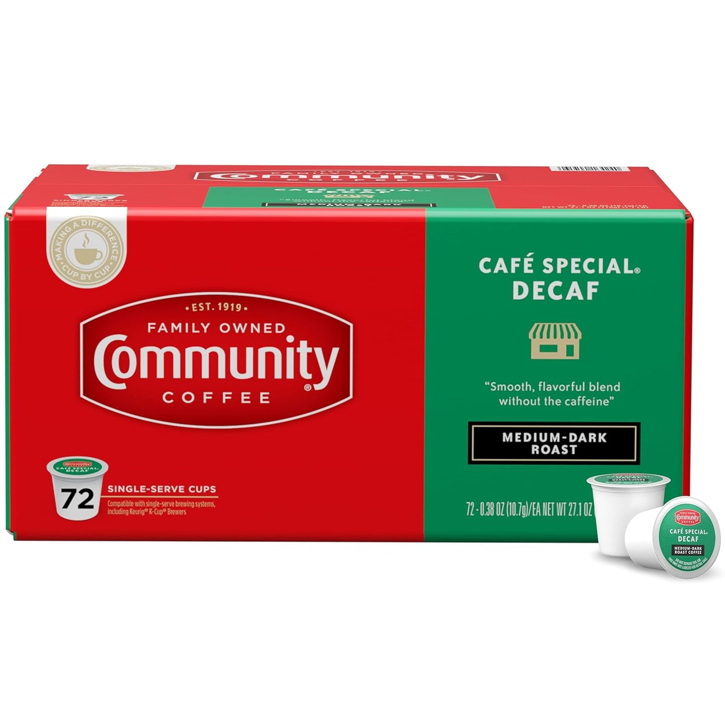 72 Count Decaf Coffee Pods - Keurig 2.0 Compatible