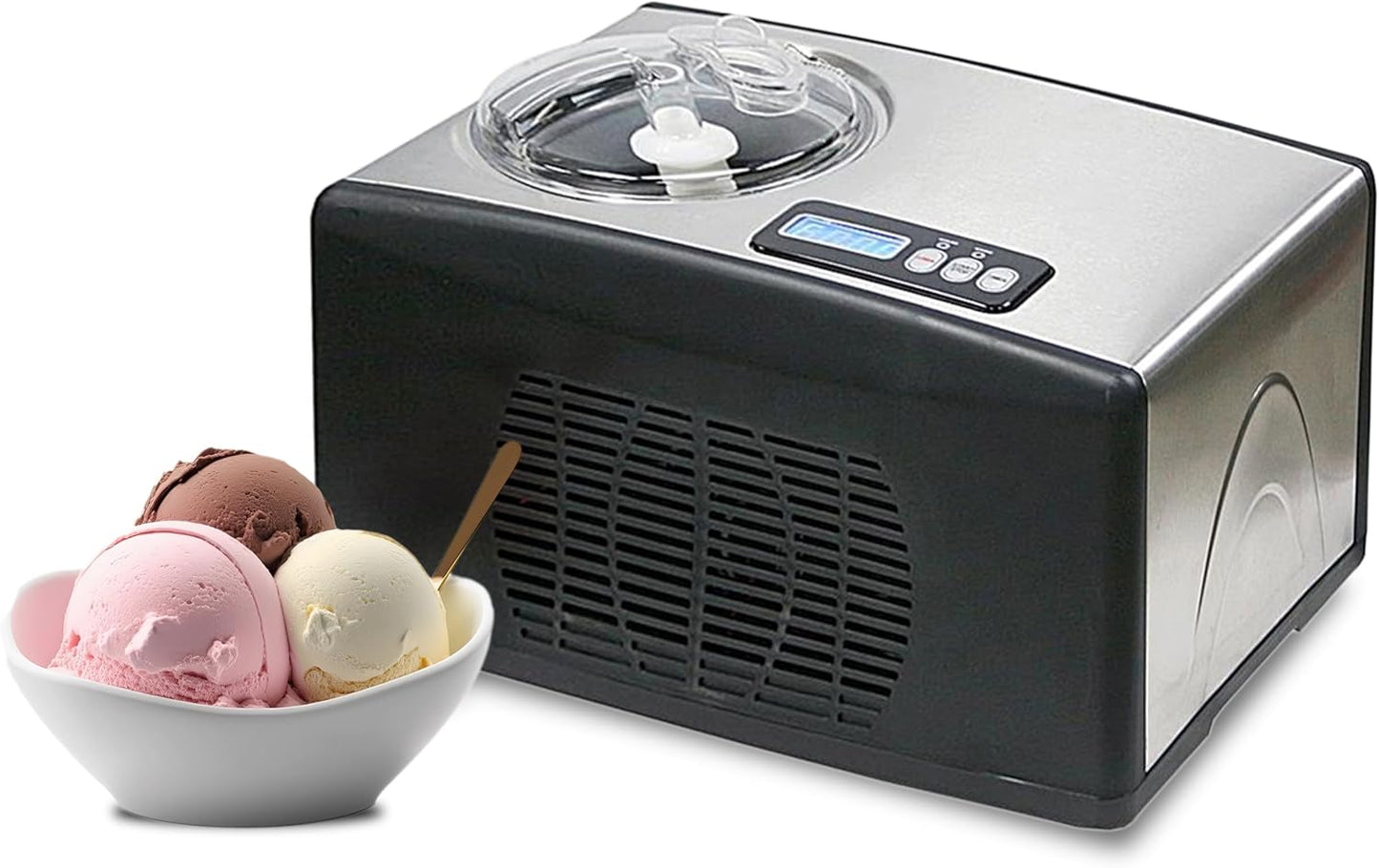 Whynter Ice Cream Maker Machine with Built-In Compressor & LCD