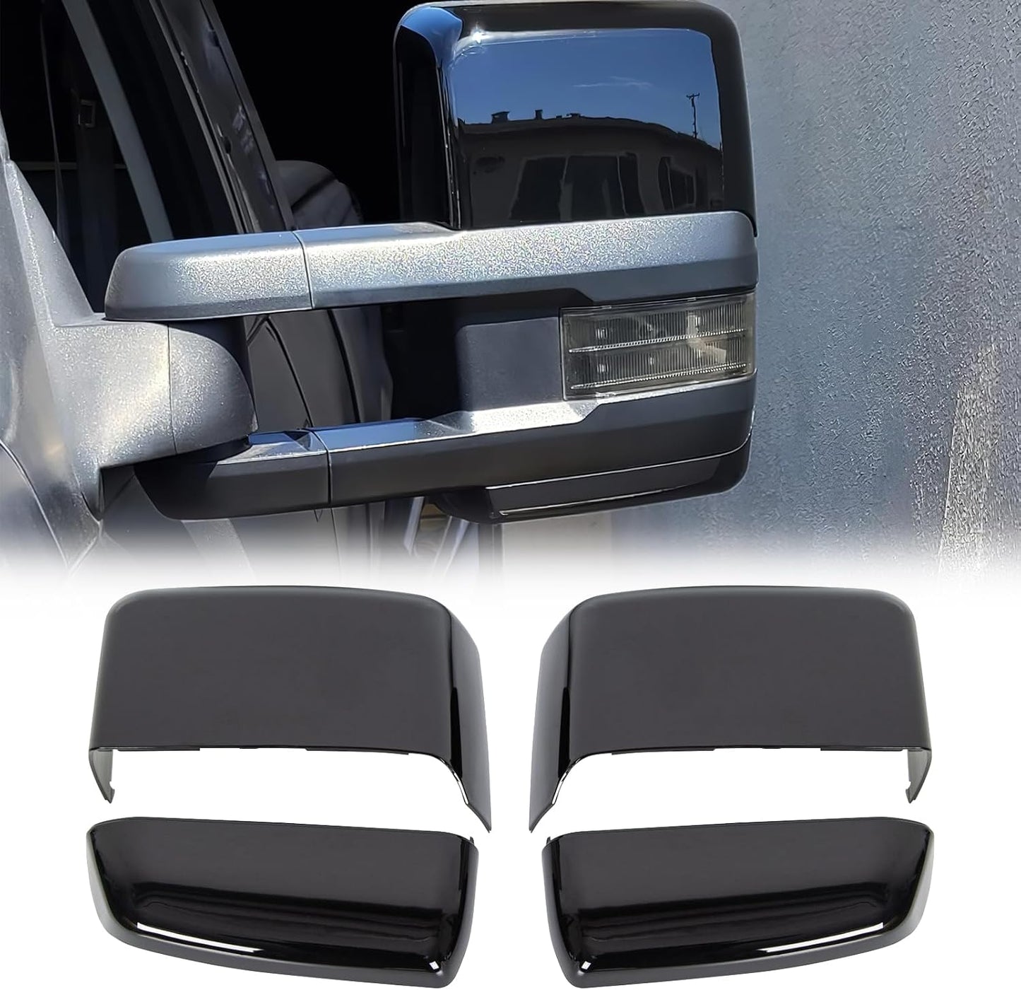 ACLONG Tow Mirror Cover Caps for Chevy Silverado & GMC Sierra
