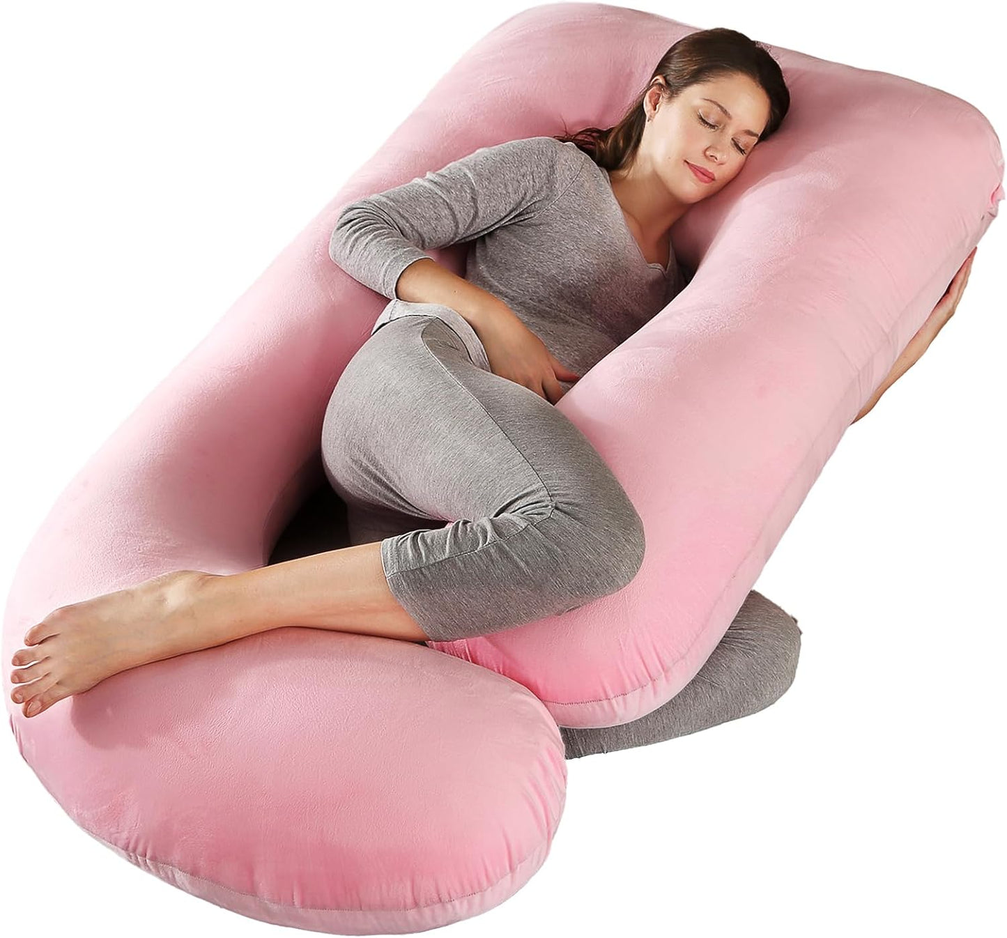 Ultra Soft U-Shaped Pregnancy Pillow for Side Sleepers Comfort