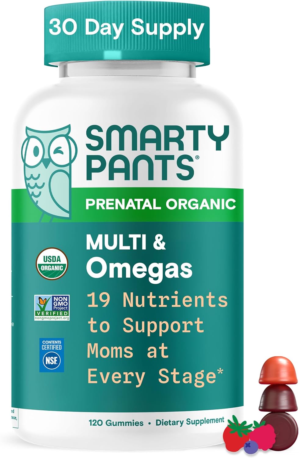 SmartyPants Organic Prenatal Vitamins: Delicious Multivitamin Gummies