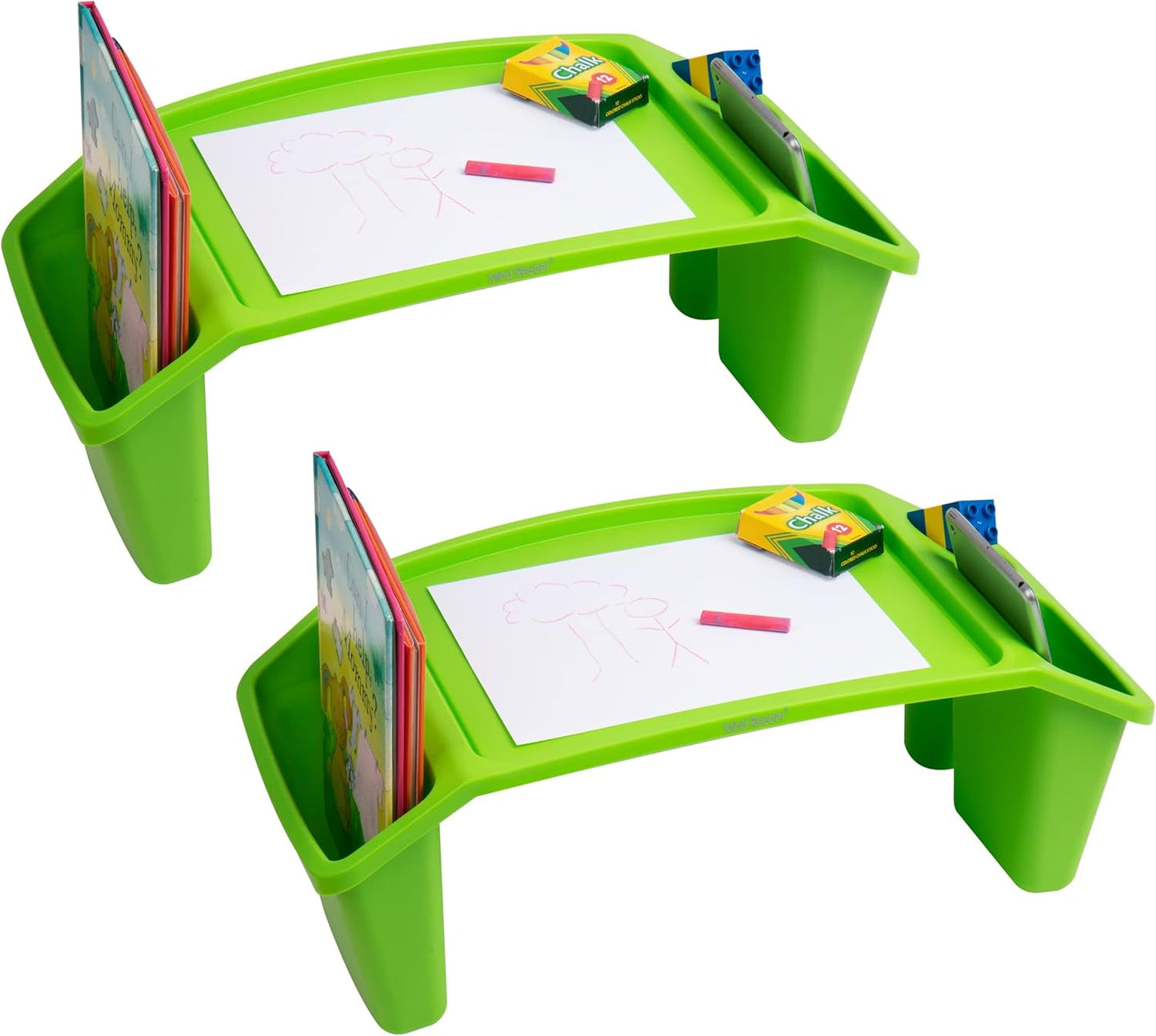 Mind Reader Kids Lap Desk for Drawing, Snacks, and Study