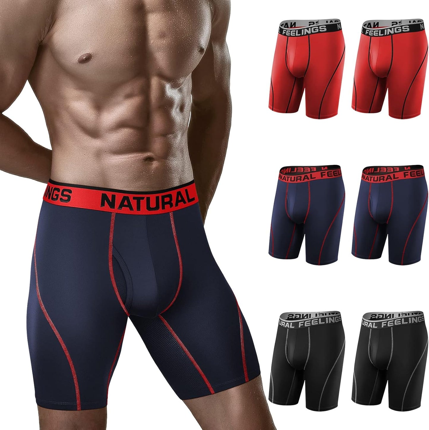 Natural Feelings Mens Underwear Boxer Briefs for Ultimate Comfort