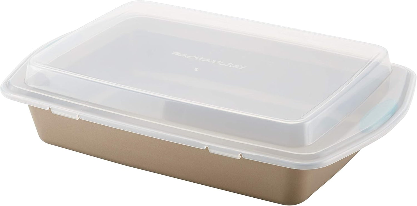 Rachael Ray Cucina Nonstick Baking Pan with Lid and Grips