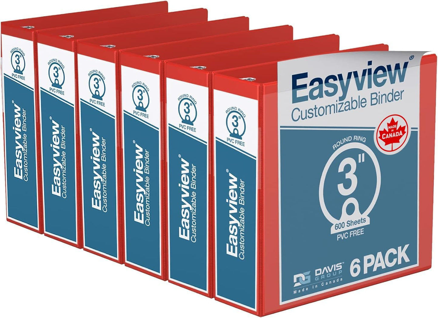 Easyview Premium 3-Ring Binders for School or Office Use