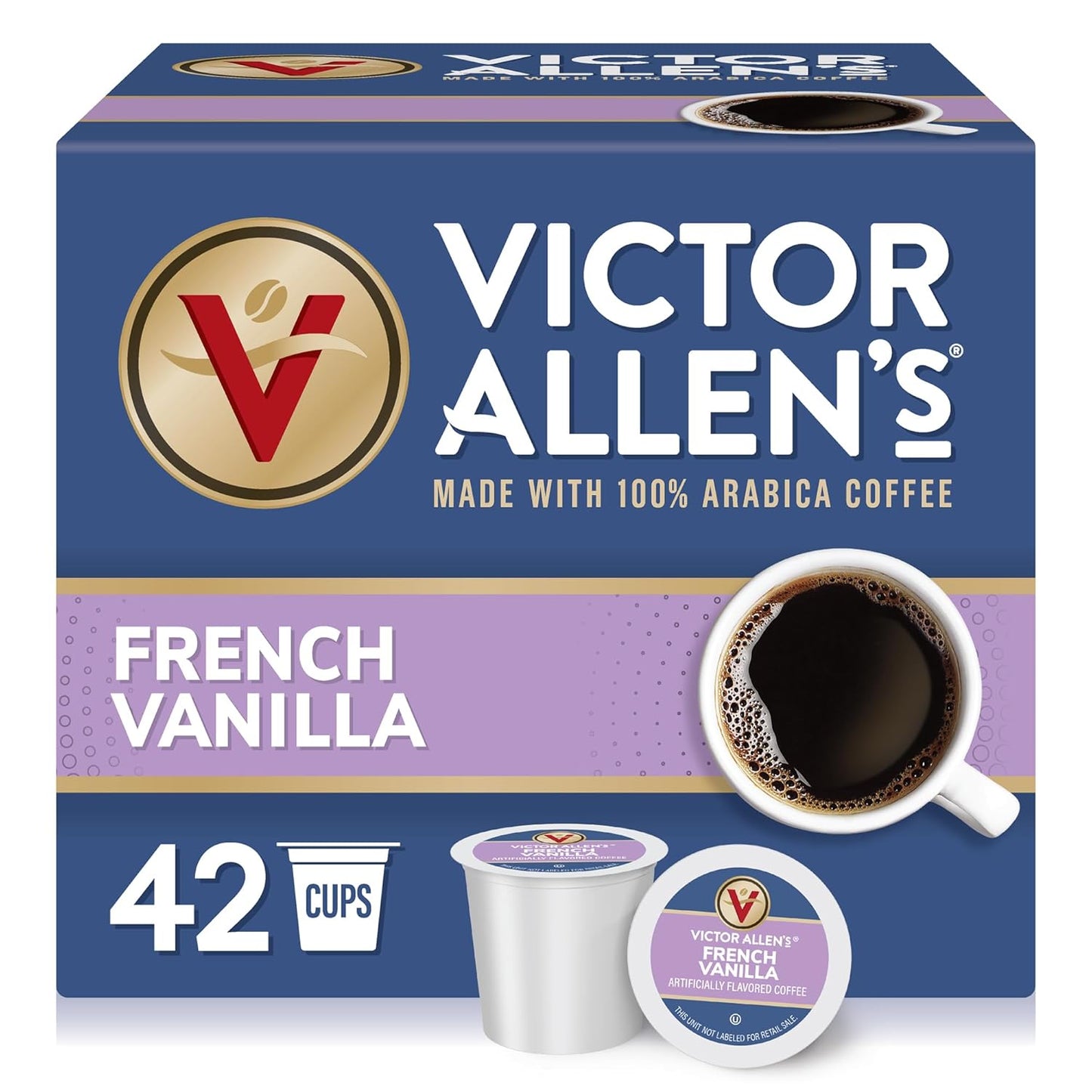 French Vanilla Medium Roast Coffee Pods - 42 Count