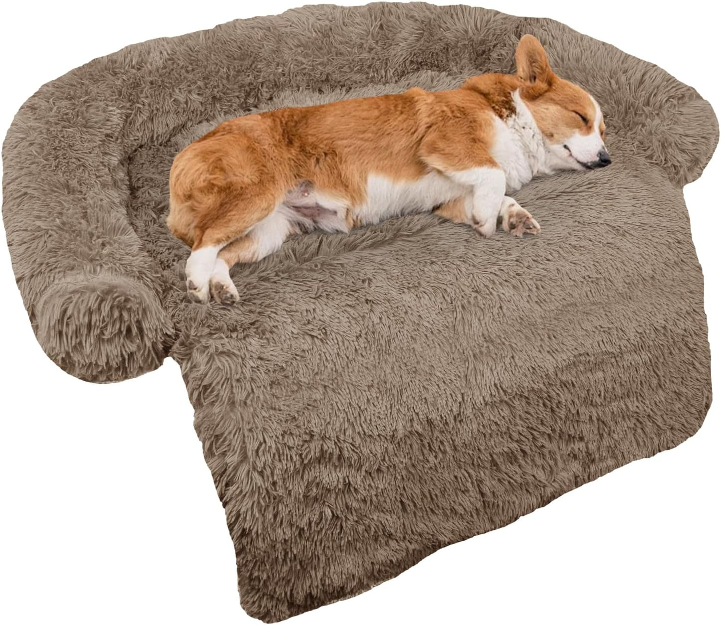 Calming Dog Bed Fluffy Plush Mat for Comfort and Support