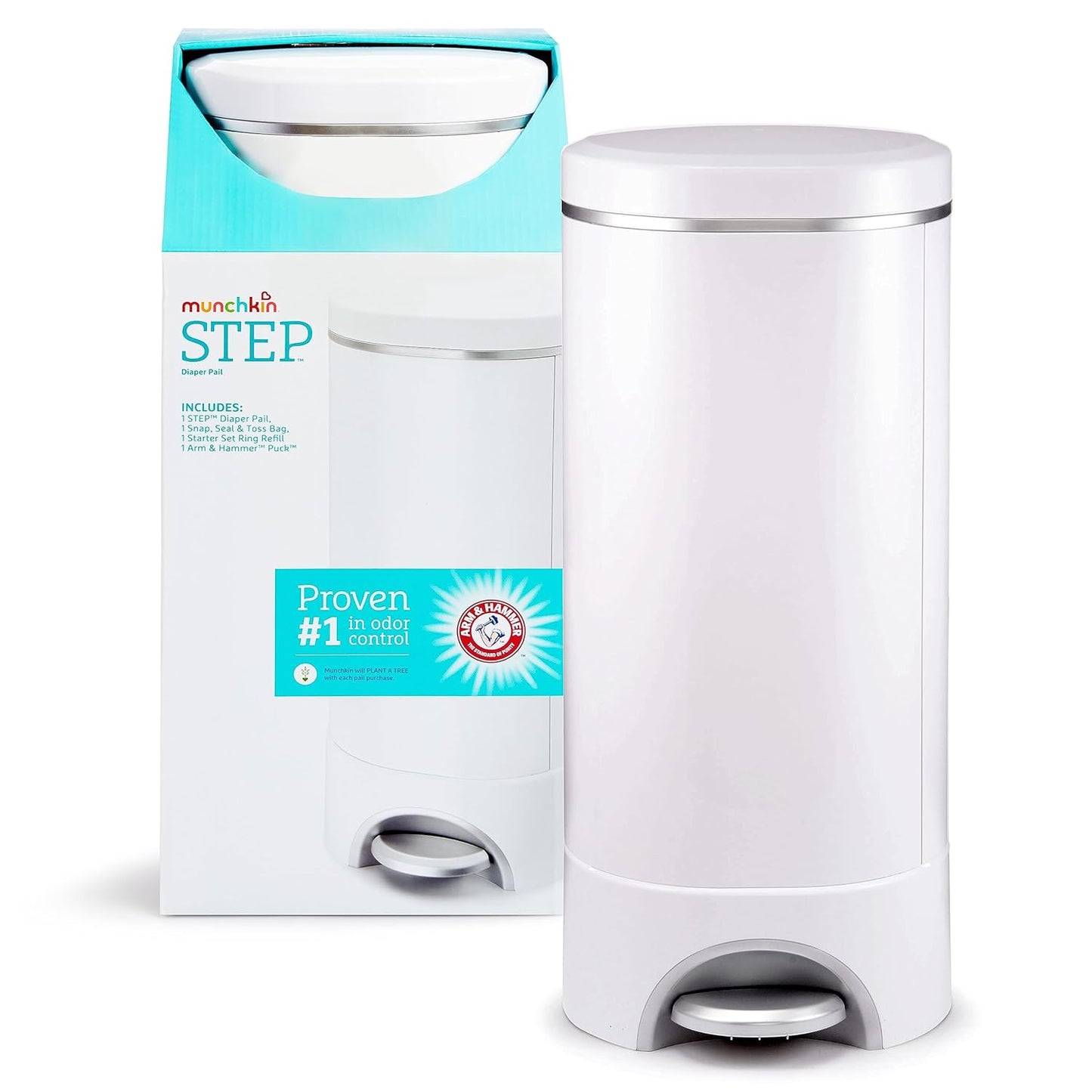 Munchkin STEP Diaper Pail for Ultimate Odor Control and Freshness