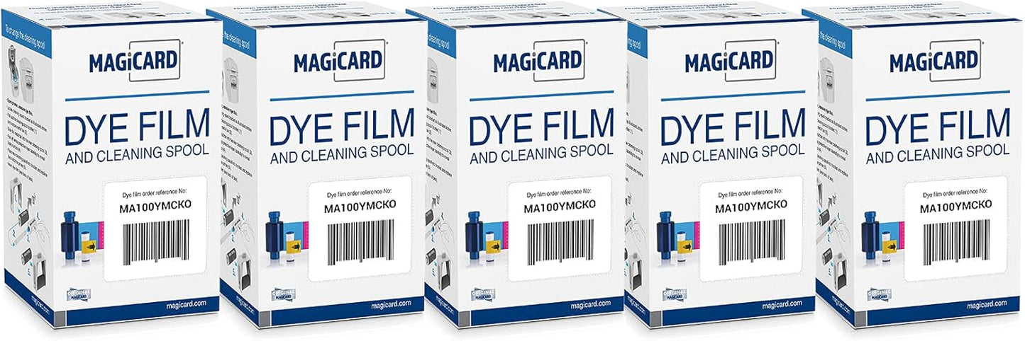Bodno 5 x Magicard MA100YMCKO Color Ribbon for Quality Prints