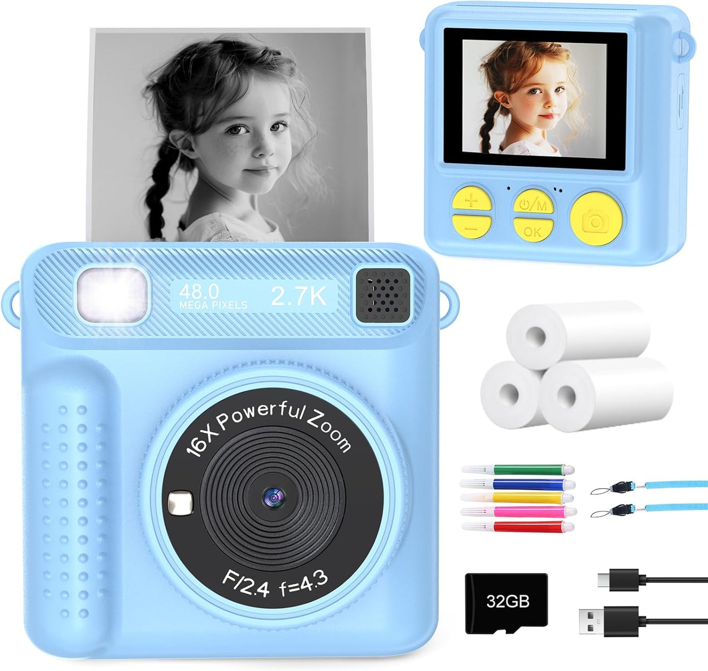 Capture Memories Instantly - Kids' Instant Print Camera