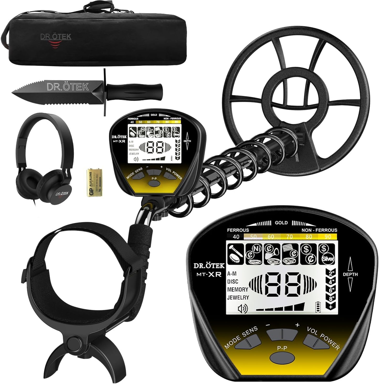 Professional Waterproof Metal Detector for Adults with 10in Coil
