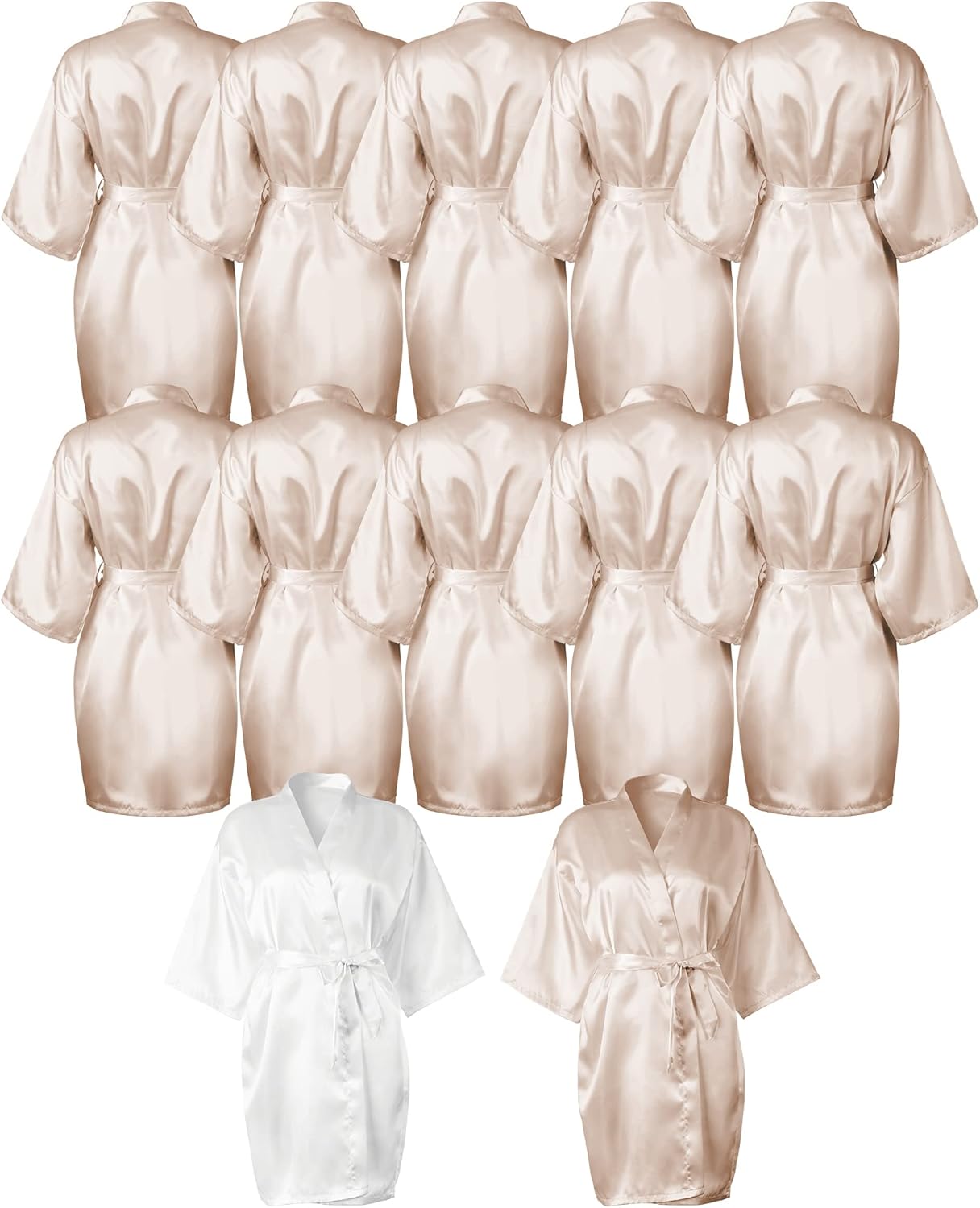 Patelai Bridesmaids Robes for Women Silk Satin Kimono Short Robe