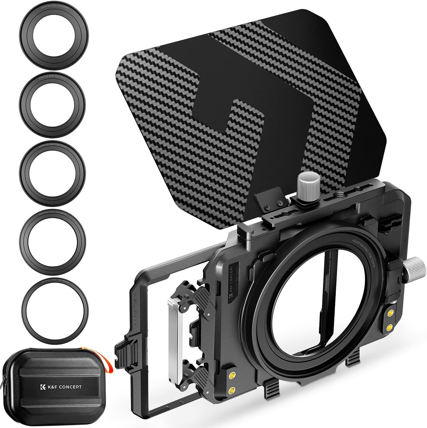 K&F CONCEPT Mini Matte Box for DSLR with Carbon Fiber Design