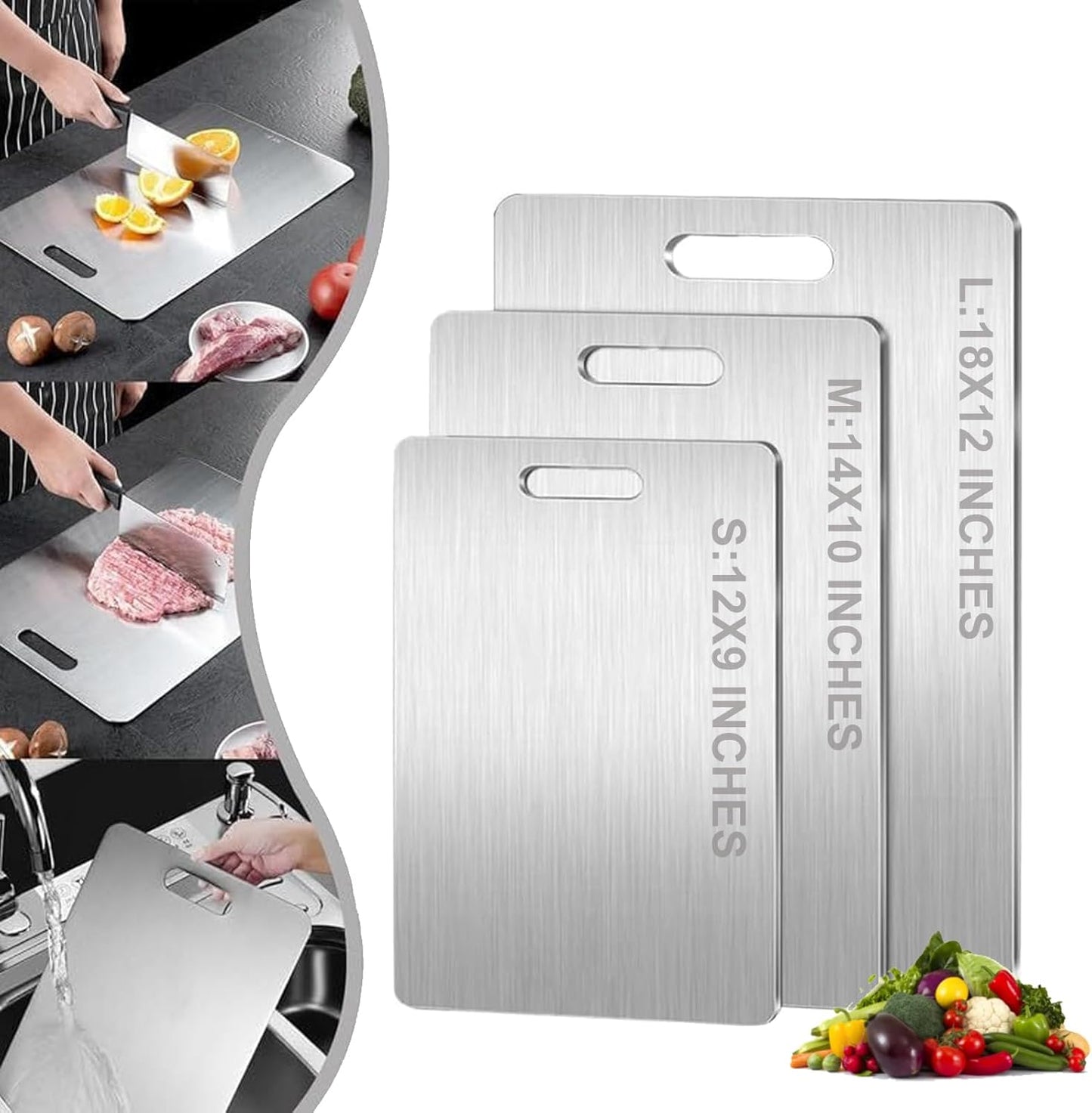 Titanium Cutting Board for Kitchen - Durable & Easy to Clean