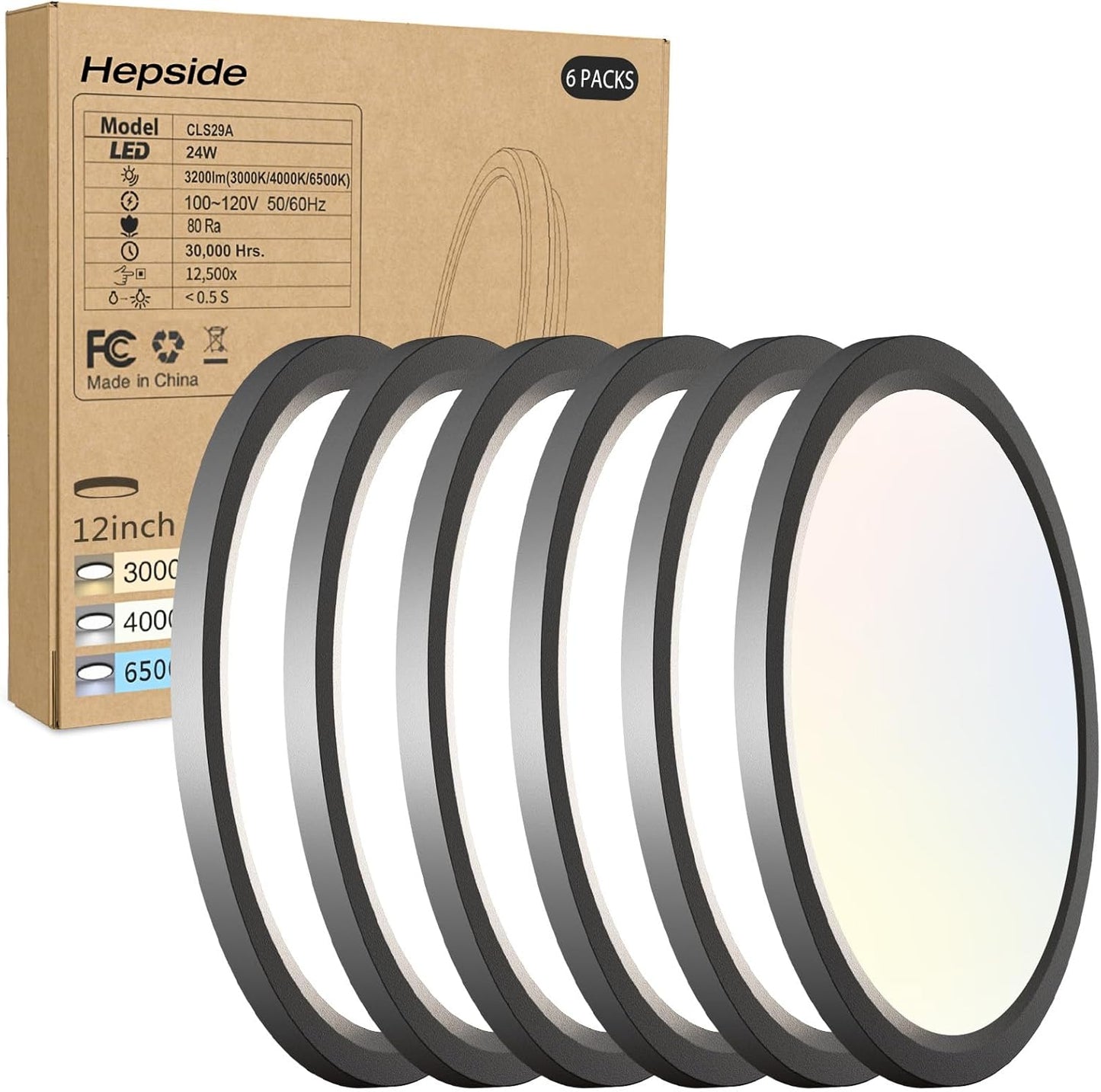 6PACK LED Flush Mount Ceiling Light - Modern Energy Saving Lamp