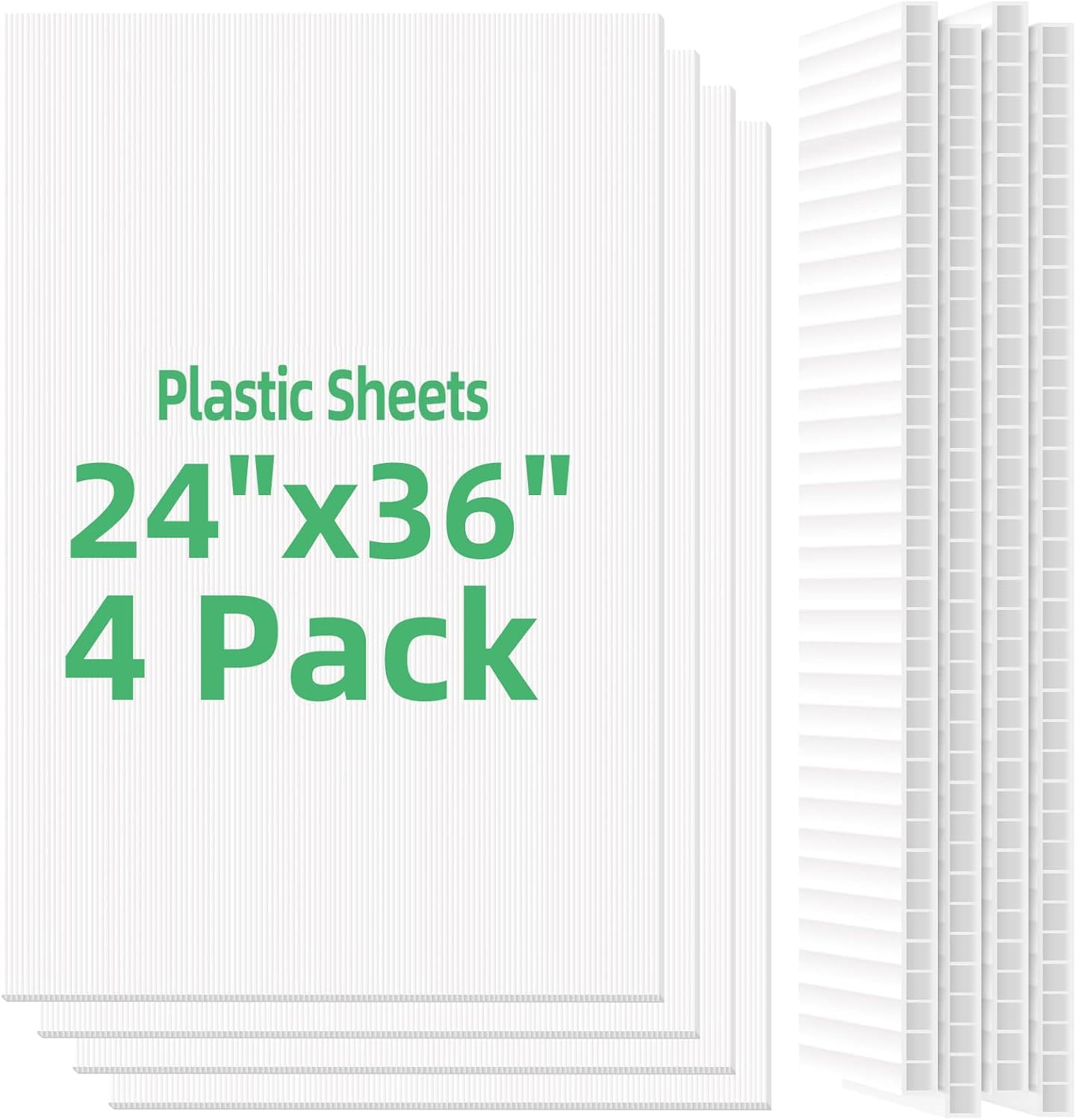 Plastic Sheets 24in x 36in for Yard Signs and Crafts - 4 Pack