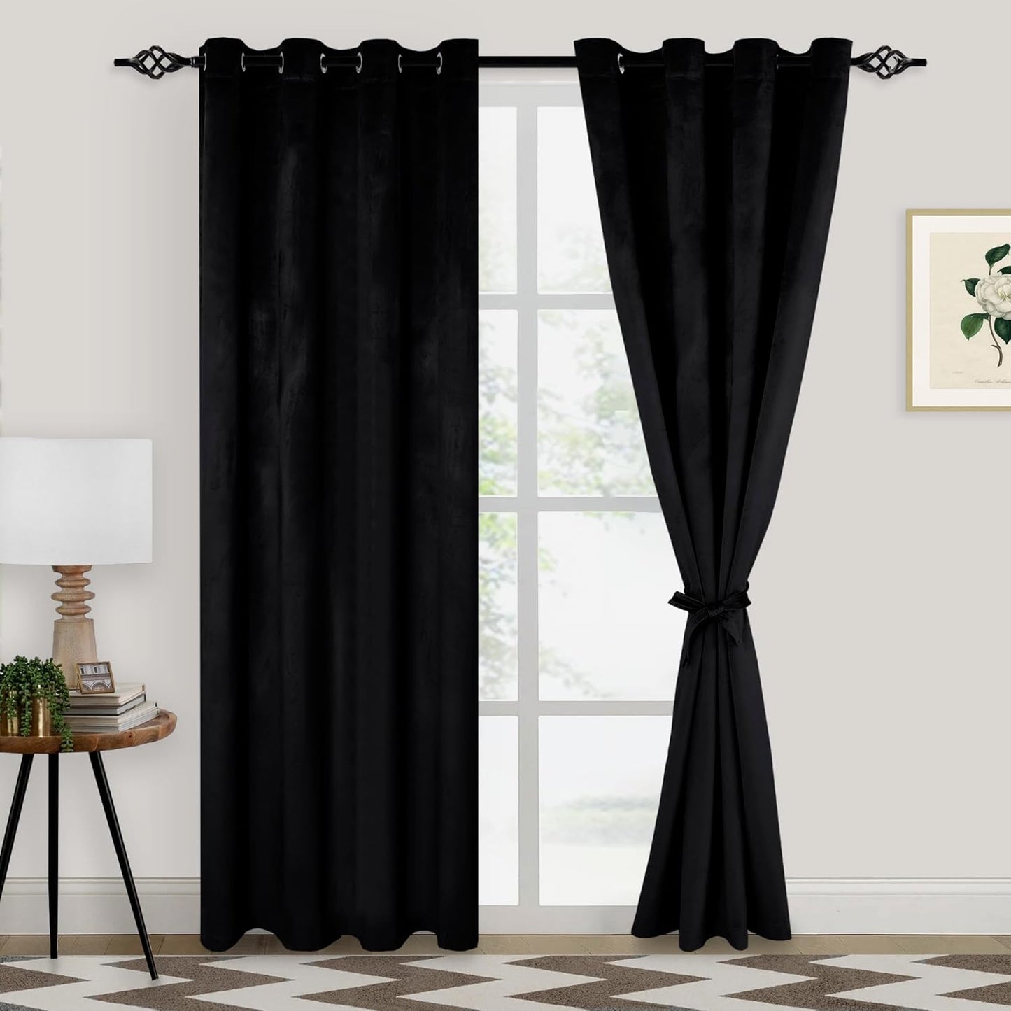 Blackout Velvet Curtains - Thermal Insulated 84 Inches