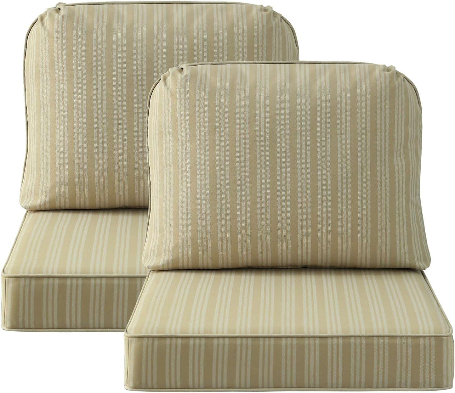 Outdoor Cushions for Patio Furniture Set of 2, Water Repellent