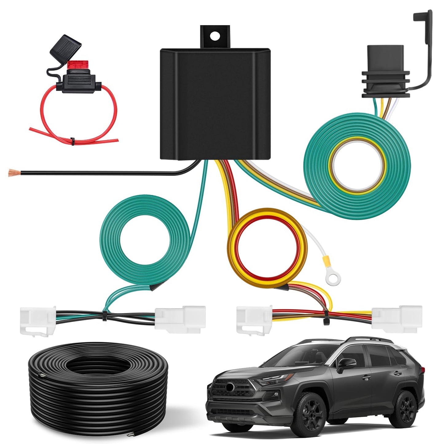 Nilight 4 Pin Trailer Wiring Harness Kit for Mitsubishi RAV4