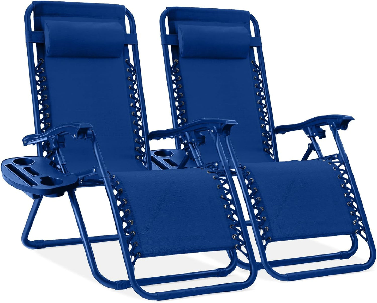 Adjustable Steel Mesh Zero Gravity Lounge Chair Recliners Set